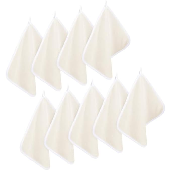 ZhouBoat 9 PCS NYLON EXFOLIATING WASH CLOTHS SET SOFT DUAL SIDED BODY FACE TOWELS KITCHEN DISH SCRUBBER REUSABLE BATH SPA TOWEL FOR WOMEN MEN TRAVEL 8.7 X 10.2 INCH - Image 1
